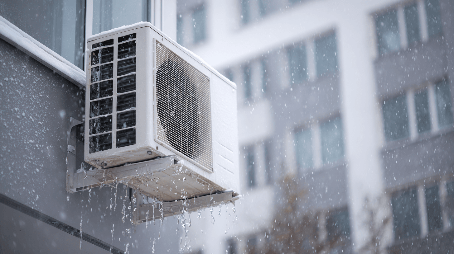 Нормално размразяване (defrost) на външното тяло на климатик