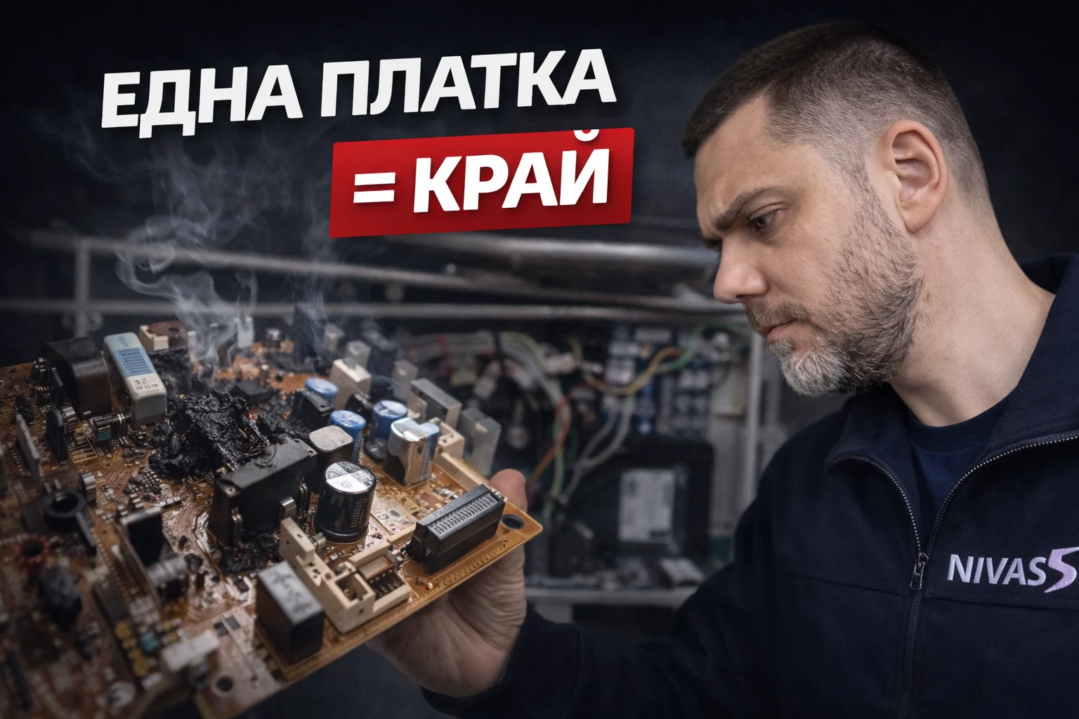 изгоряла платка на климатик втора употреба японски модел 110V дефект електроника климатик