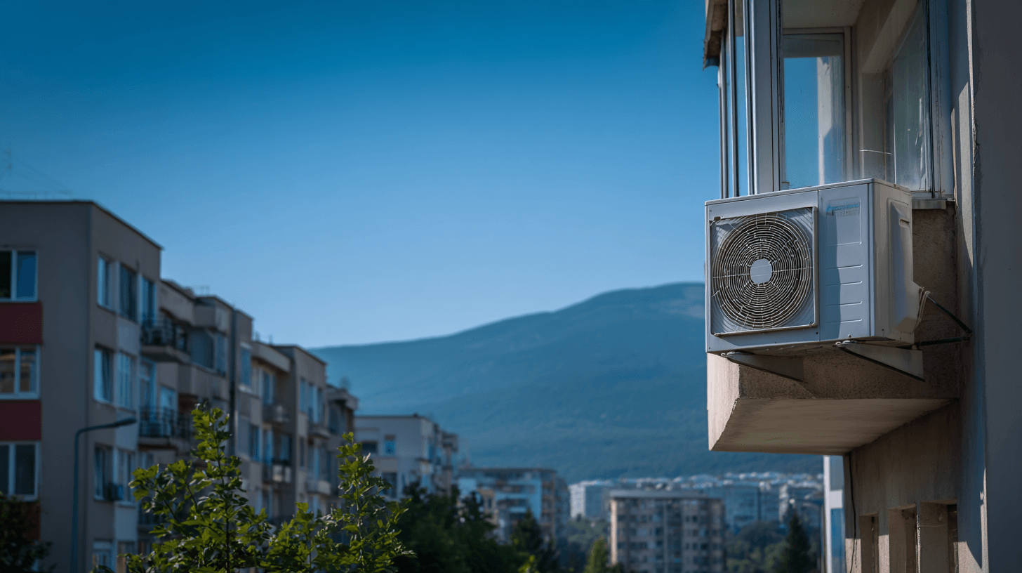 От сервиз за климатици в квартал Витоша е заснето външно тяло на климатик