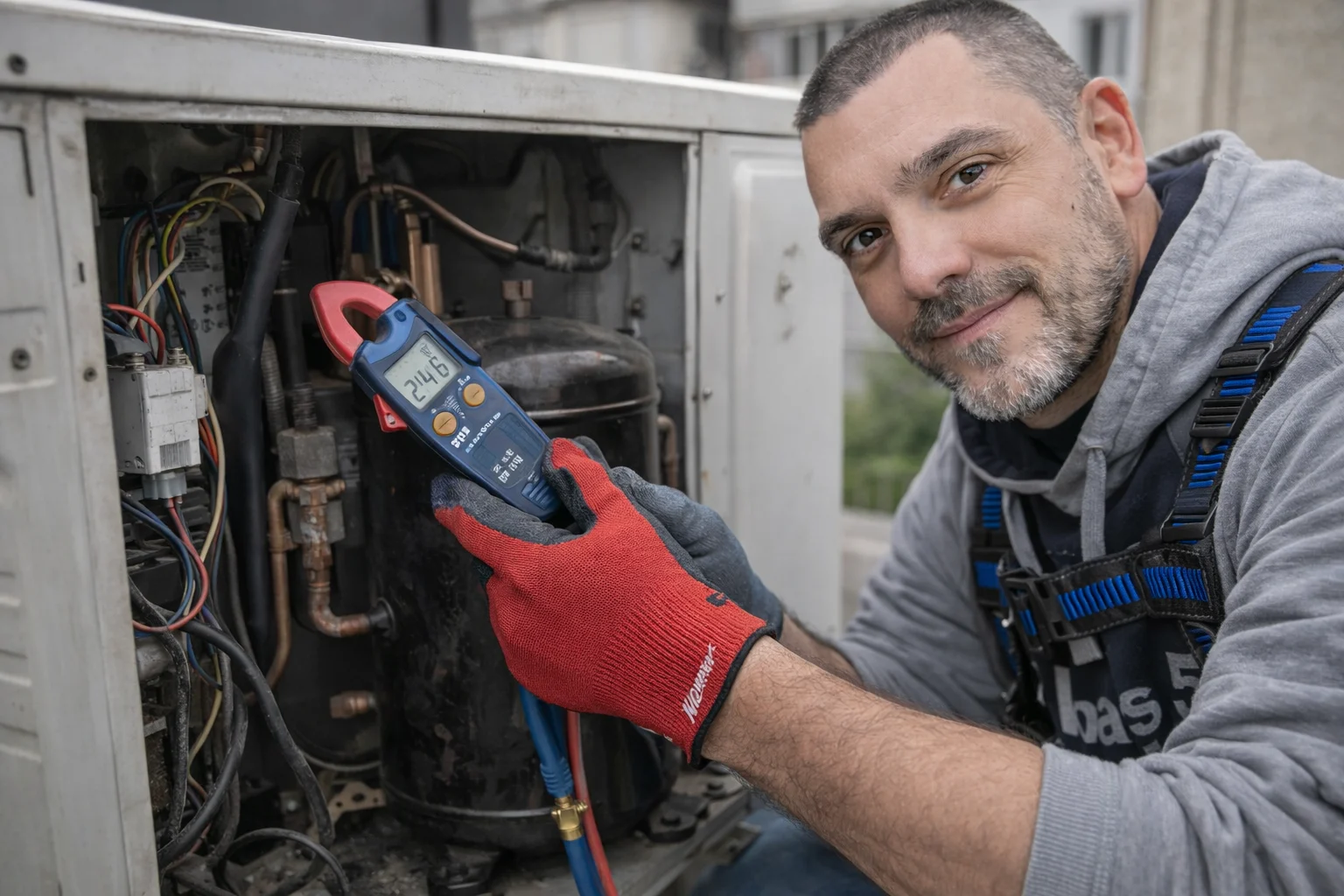 диагностика на компресор на климатик от техник – проверка на дефект в компресор на външно тяло