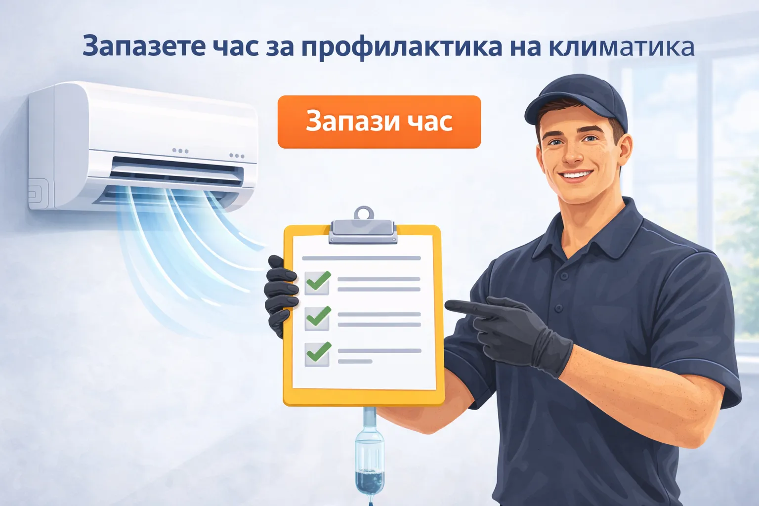 Запазете час за профилактика на климатик