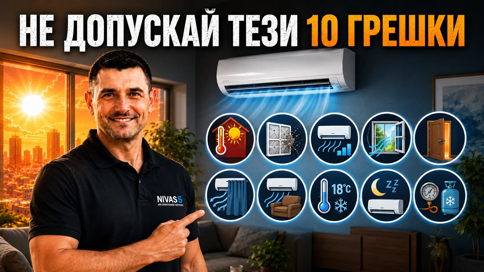 Техник от Нивас 5 сочи към 10 чести грешки, които пречат на климатика да охлажда добре